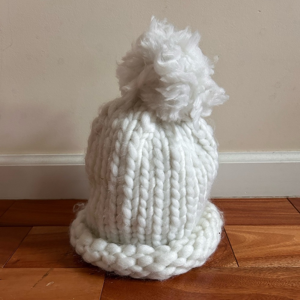 Pom Pom Crocheted Beanie Holiday Christmas Decor